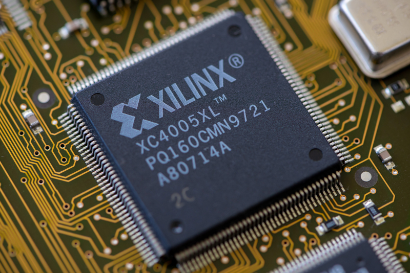 Close-up of a Xilinx