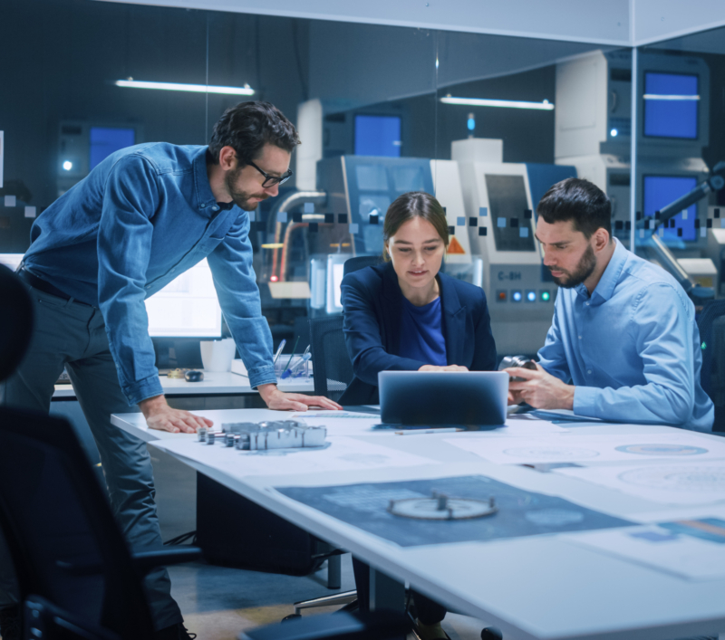 Team of Engineers working together